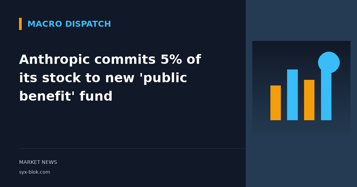 Anthropic commits 5% of its stock to new 'public benefit' fund