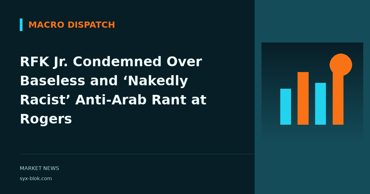 RFK Jr. Condemned Over Baseless and ‘Nakedly Racist’ Anti-Arab Rant at Rogers